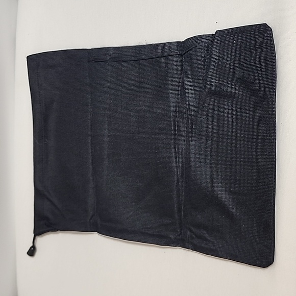 Donald J. Pliner black and goldtone writing dust bag with drawstring - Picture 2 of 4